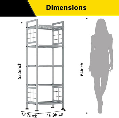 GIOTORENT 5-Wire Standing Storage Shelf, Metal Shelving Unit Pantry Rack - Image 2