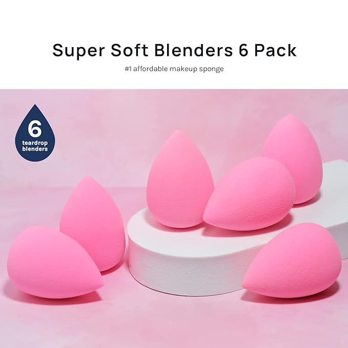 AOA Studio Collection makeup Sponge Set Latex Free and High-definition Set of 6 - Image 3