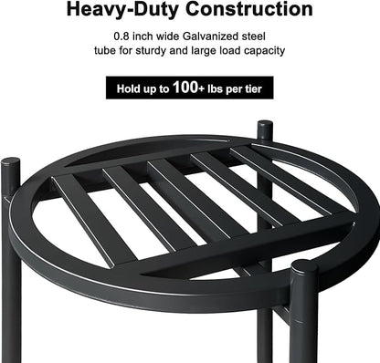 Plant Stand Indoor Outdoor, 2 Tier 30" Tall Metal Plant Stands, Heavy Duty - Image 4