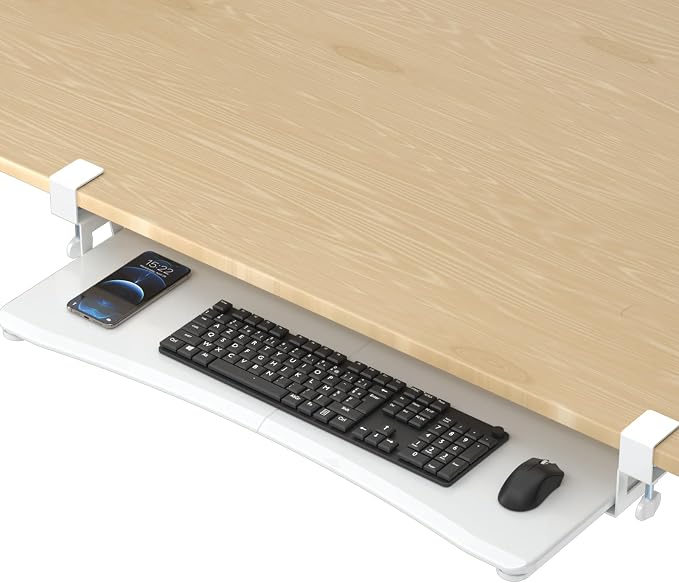 suptek Large Keyboard Tray Under Desk Pull Out by suptek