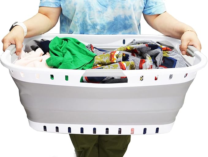 SAMMART 44L Collapsible Plastic Laundry Basket - Image 5