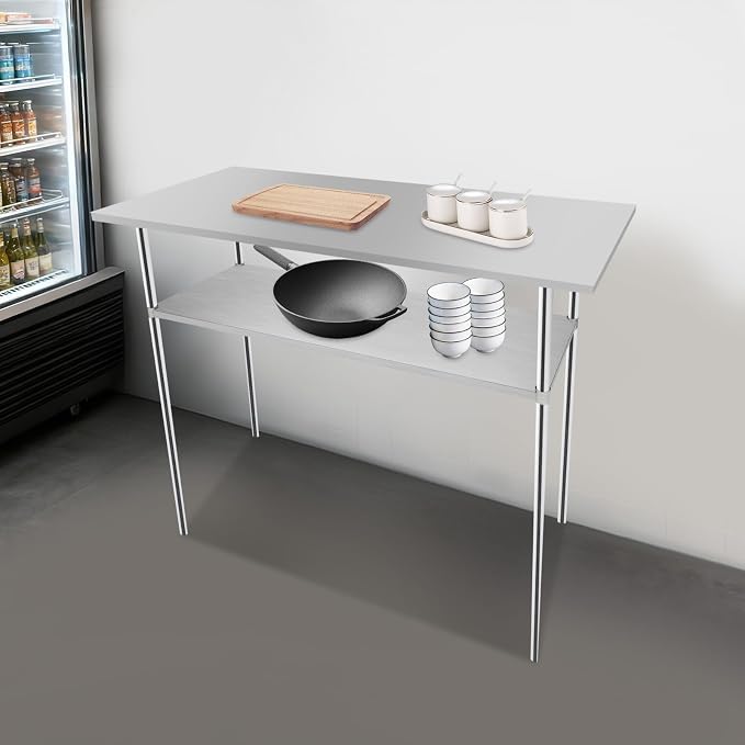 Stainless Steel Under Shelf for Workbench, 57.09x21.65 Inch Adjustable Utility - Image 6