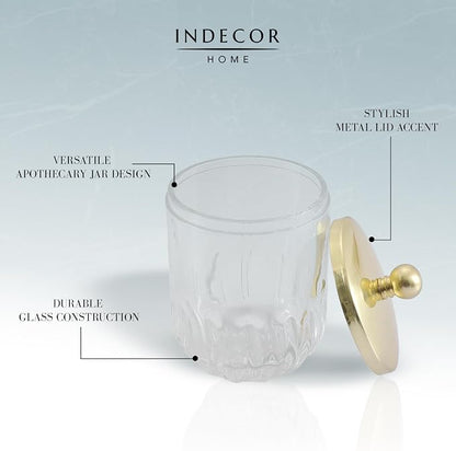 Clear Transparent Apothecary Vertical Wavy Glass Jar - Image 4