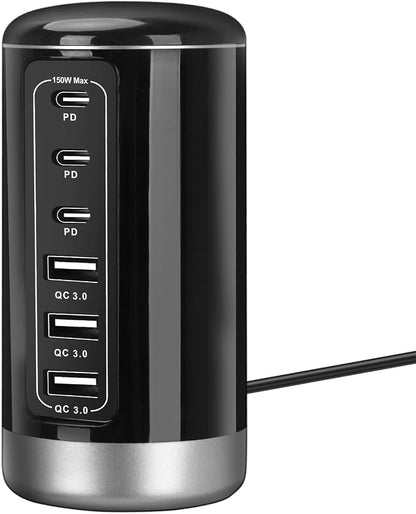 EGK USB Tower Fast Charging Station 6-Port 150W by EGK