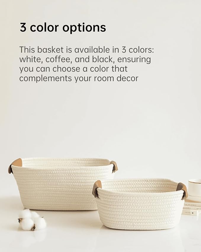 Large Cotton Woven Blanket Basket - Image 6