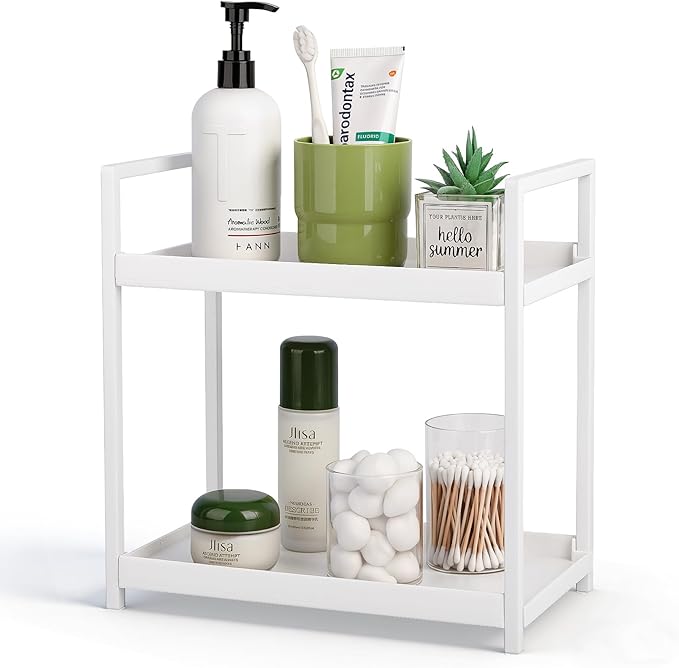 Anyoifax Bathroom Counter Organizer 2 Tier Vanity Storage Countertop Shelf by Anyoifax