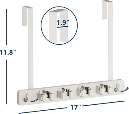 Lorbro Broom Holder Door Mount, Over the Door Broom and Mop Holder - Image 7