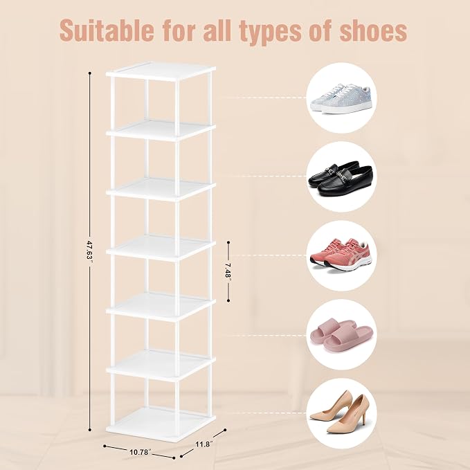 Bamboo Free Standing Shoe Rack Shelf Multi Tier Tall Wooden Stackable Shoes - Image 2