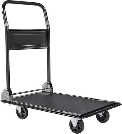 VEVOR Heavy Duty 2 Tier Platform Hand Truck, 700 lbs 2 Tier Push Tool Cart - Image 9