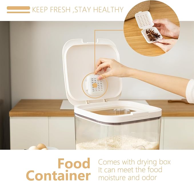 Flour Dispenser 10LBS - 5 L /5 QT /5 KG Rice Container Storage Food Cereal - Image 3