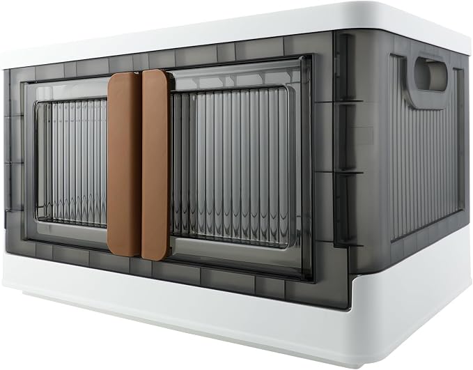 Storage Box, Cabinet with Lids, 8.4 Gallon Capacity, With Double Door and Lock by AssHMKITOfficial