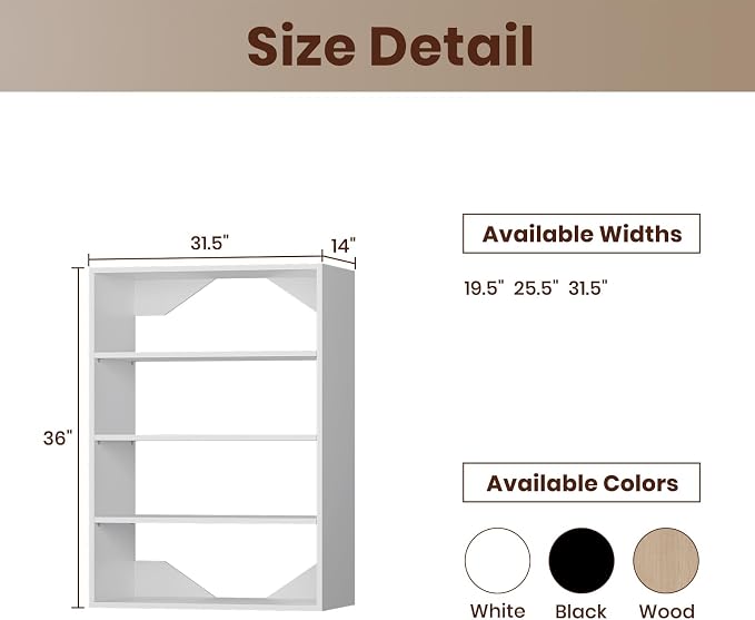 ROOMTEC 31.5" Shelf Short Tower Closet Unit, Modular Closet System - Image 2
