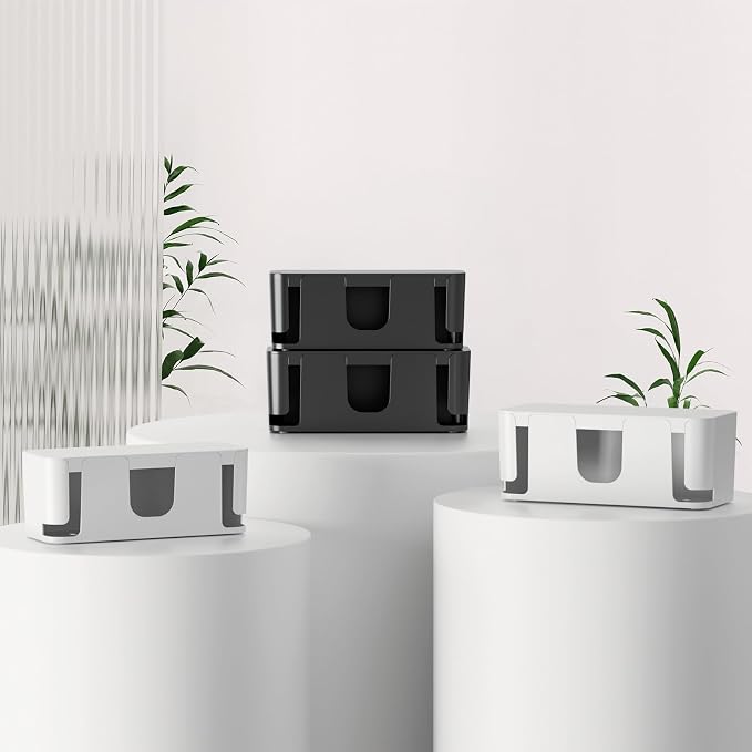 Delamu 2 Pack Cable Management Box, Stylish Cable Organizers - Image 8