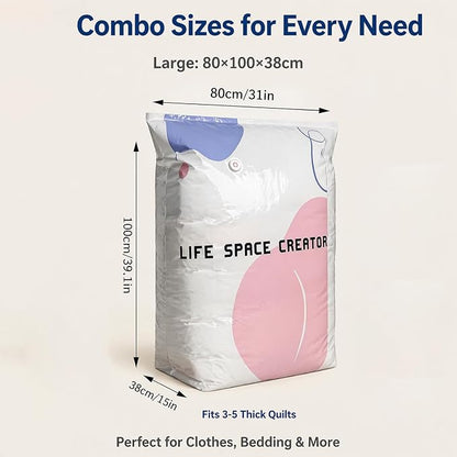 2Pcs No Pump Vacuum Storage Bags, Cube Compression Space Saver Bags - Image 9