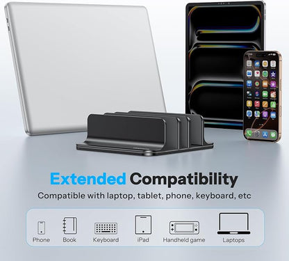 OMOTON Vertical Laptop Stand, Desktop Aluminum Mac Book Stand - Image 6