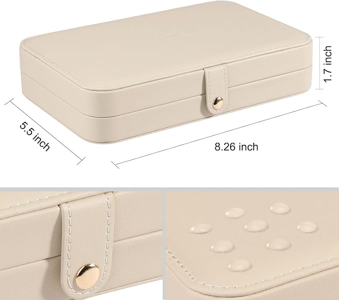 LANDICI Small Jewelry Box for Women Girls, PU Leather Travel Jewelry Case - Image 6