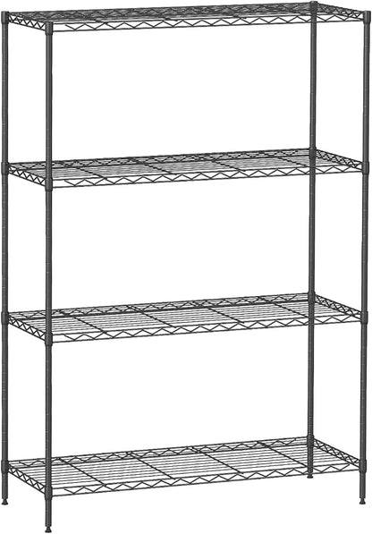 FDW | 4-Tier Wire Shelf | 35" x 13" x 53" | Black | Storage Shelves by FDW