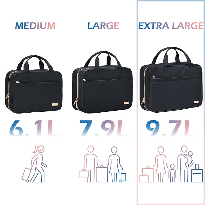 NISHEL Travel Toiletry Bag for women, Portable Hanging Organizer for - Image 3