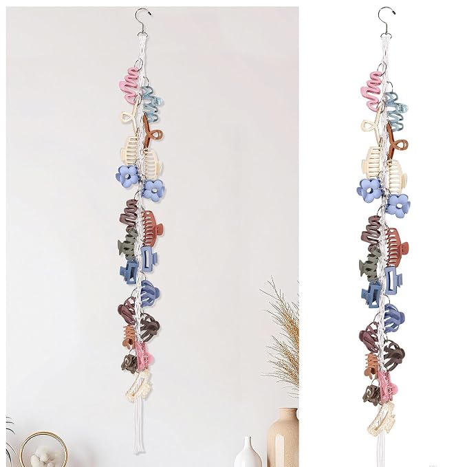 SNOWSTAR Macrame Hair Claw Clip Organizer by WelcometoSNOWSTAR