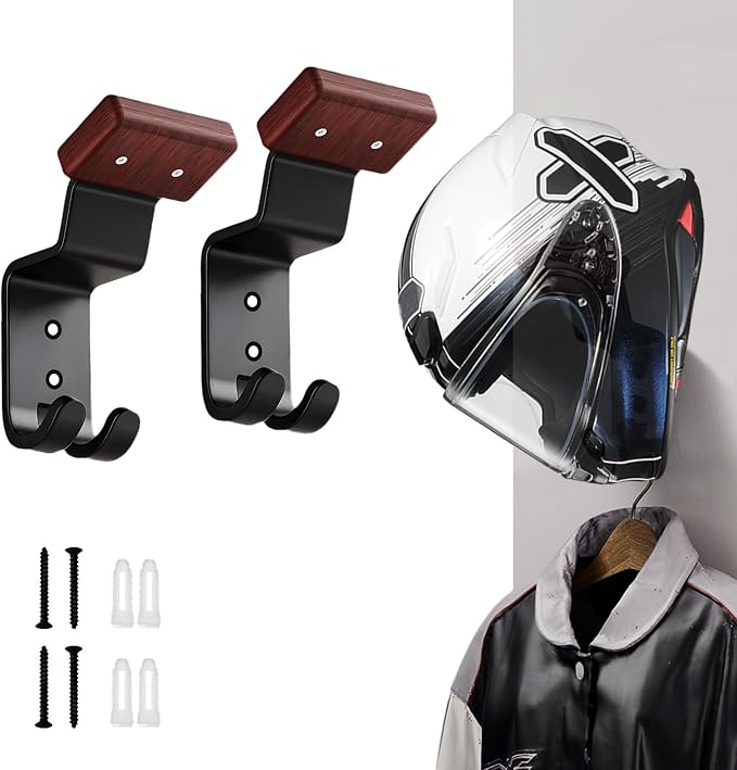 Motorcycle Helmet Holder Wall Mount by Unknown