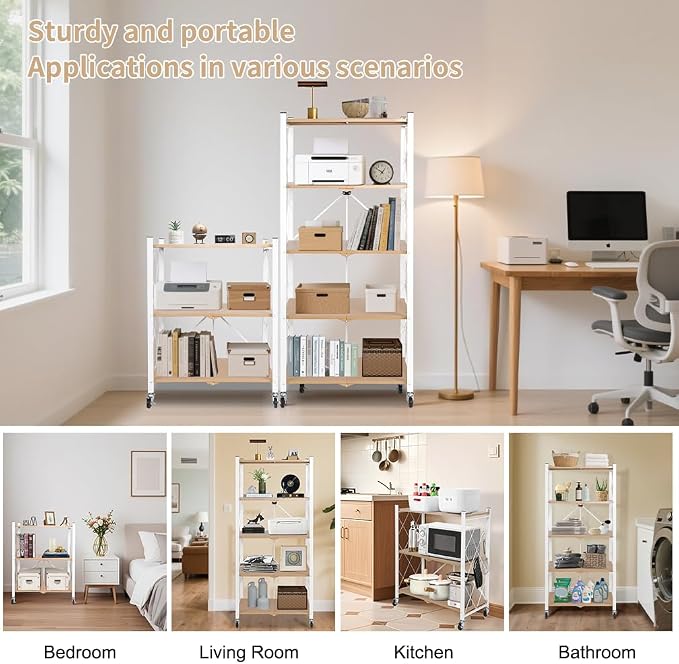 3-Tier Foldable Storage Shelves - Image 7