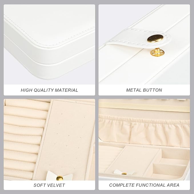 Small Jewelry Box, Travel Jewelry Case Portable Jewelry Boxes - Image 4
