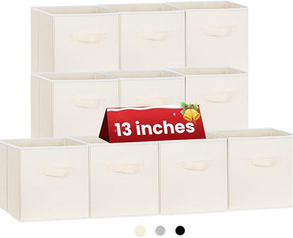 Criusia Large Storage Cubes, 13 Inch Cube Storage Bins by Criusia