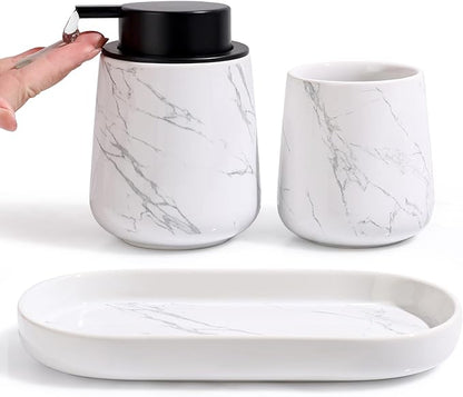 BosilunLife Marble Bathroom Accessory Set by BosilunLife