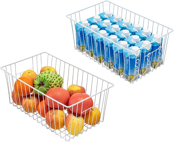 Freezer Basket Organizer, Refrigerator Metal Wire Storage Divider, Household - Image 2