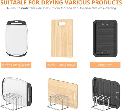 Cutting Board Holder Stand, Chopping Board Storage Rack, Cutting Board Organizer - Image 4