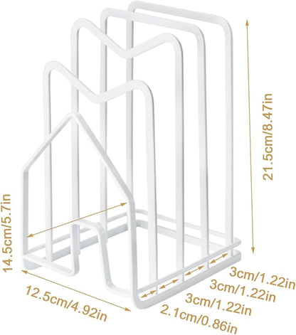 SUNFICON Cutting Board Rack Chopping Board Organizer Pot Pan Lids Holder Thin - Image 4