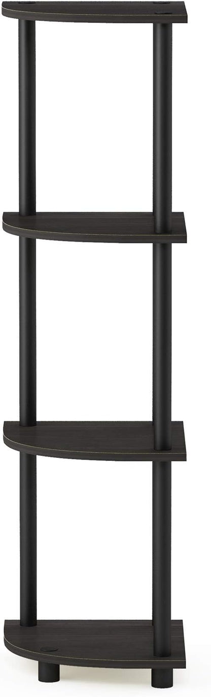 Furinno TURN-N-TUBE Corner Shelf, 4-Tier Corner Bookshelf, Display Storage - Image 8