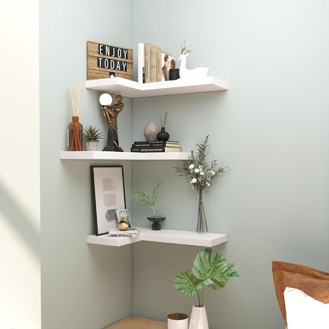Floating Corner Shelves Wall Mounted - Image 2