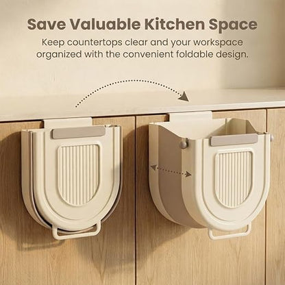 Collapsible Hanging Trash Can for Kitchen: Foldable Hanging Garbage Bin - Image 3
