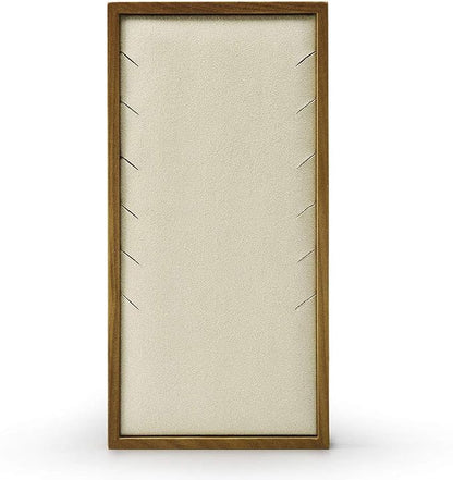 Oirlv Solid Wood Necklace Display Tray Jewelry Showcase Organizer - Image 3
