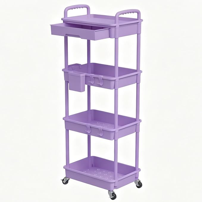 REBECAT 4 Tier Rolling Cart by REBECAT