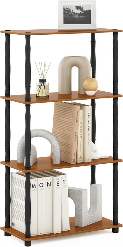 Furinno Turn-N-Tube 4-Tier Multipurpose Shelf Display Rack, Classic Tubes by Furinno-FitsYourSpaceFitsYourBudget
