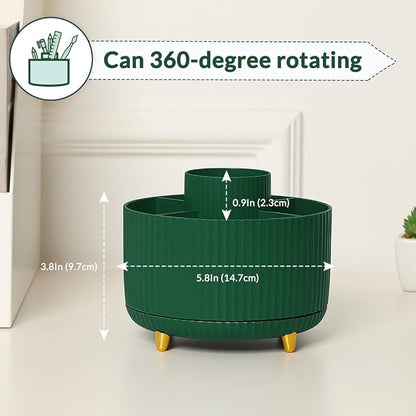 SKYDUE 360 Degree Rotating Desk Organizer, Dual-Purpose Pencil Pen Holder - Image 2