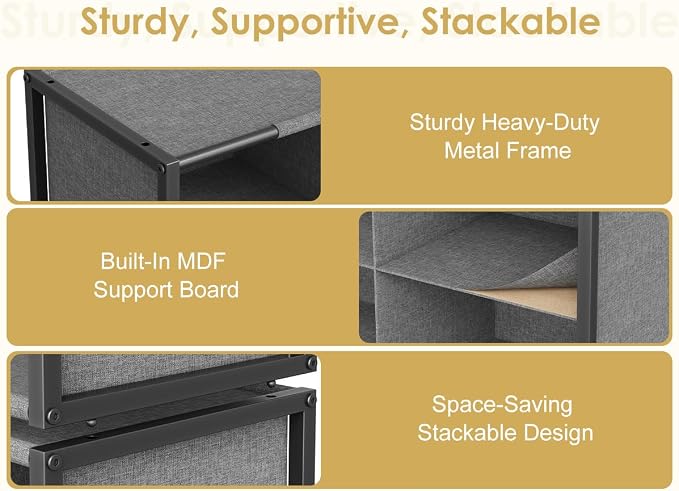 8-Cube Stackable Closet Storage & Organization Systems, Blankets and Bags in - Image 8