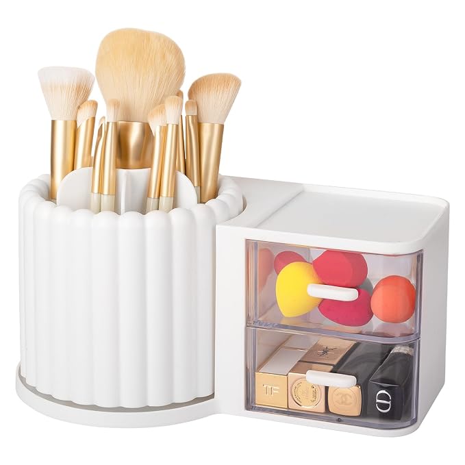Anyoifax 360 Rotating Makeup Brush Holder 7 Slots Makeup Organizer by Anyoifax