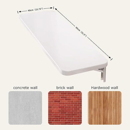 Wall Mounted Folding Wood Table, Folding Table - Image 2