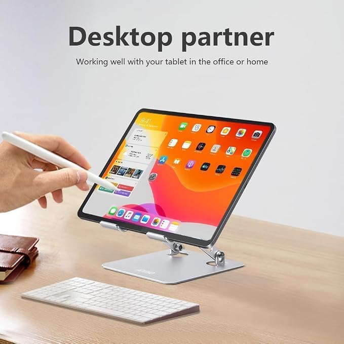 Tablet Stand Holder for Desk, Adjustable Desktop Tablet Holder, Foldable - Image 2