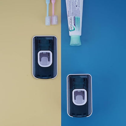 2 Slot Toothbrush Holder and Toothpaste Dispenser Wall Mounted, Automatic - Image 4