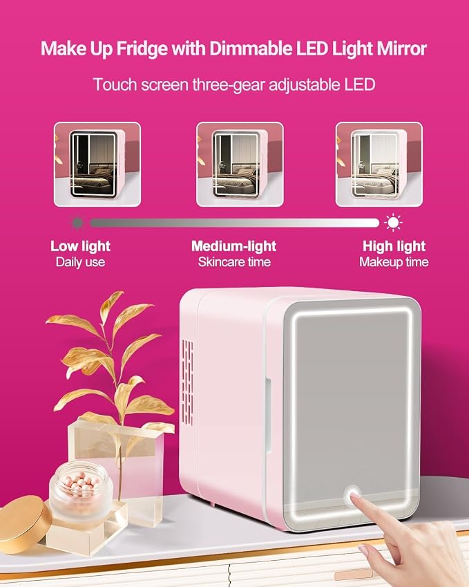 4-Liter Pink Portable Mini Fridge - Image 5