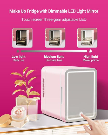 4-Liter Pink Portable Mini Fridge - Image 5
