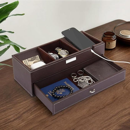 Baoyun Mens Valet Tray, Nightstand Organizers - Image 4