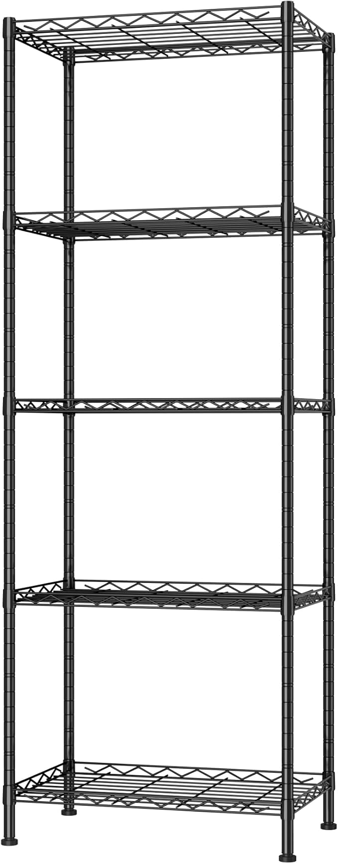 HOMEFORT 5-Shelving Unit, Adjustable Wire Shelving, Metal Wire Shelf Rack by HOMEFORT