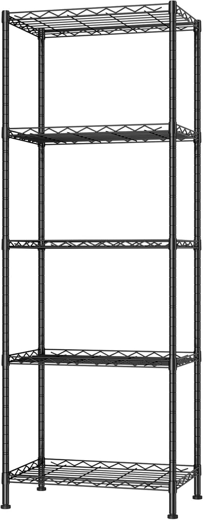 HOMEFORT 5-Shelving Unit, Adjustable Wire Shelving, Metal Wire Shelf Rack by HOMEFORT