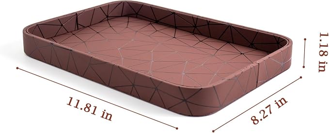 SANQIANWAN Faux Leather Valet Tray - Image 2