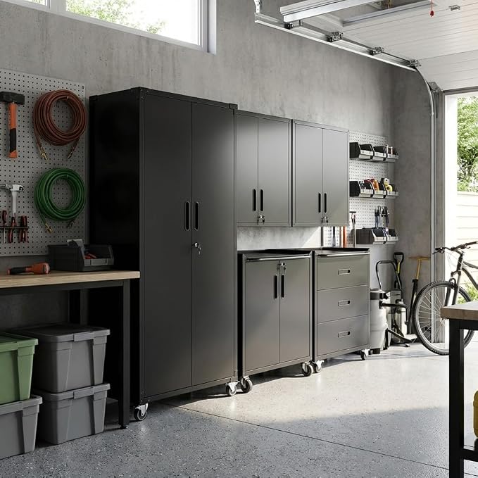 Garage Cabinet System | Heavy Duty Steel All-in-One Modular Garage Cabinet Set - Image 9